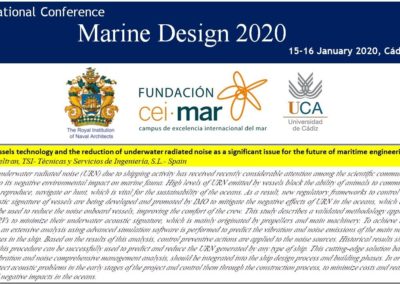 TSI en el congreso Marine Design 2020.